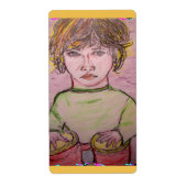 Étiquette garçon bongo (Devant)