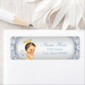 Étiquette Garçons Angel Baptême Christening (En situation)