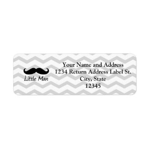 Étiquette Garçons mignons de Chevron de petite moustache