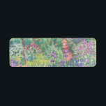 Étiquette Garden à Giverny by Claude Monet<br><div class="desc">Claude Monet - Garden à Giverny. Beautiful impressionism painting of a garden in Giverny by Claude Monet.</div>