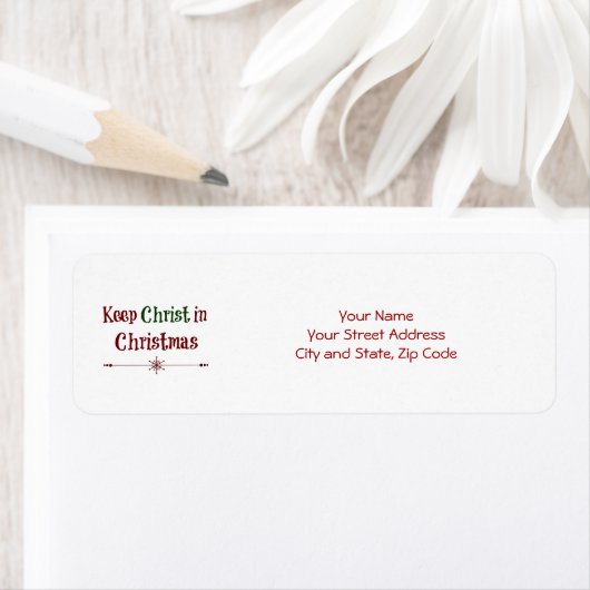Étiquette Garder le Christ dans la citation de Noël (En situation)