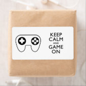 Étiquette GARDEZ LE CALME ET LE JEU EN MARCHE - Pavé de jeu (En situation)