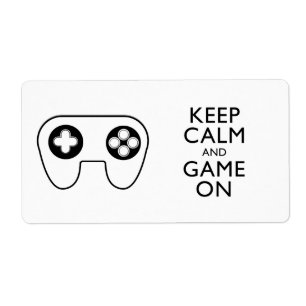 Étiquette GARDEZ LE CALME ET LE JEU EN MARCHE - Pavé de jeu