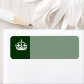 Étiquette Gardez le calme sur la décoration verte (En situation)