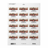 Étiquette Garland Magic pour Noël Retourner Adresse Étiquett (Feuille entière)