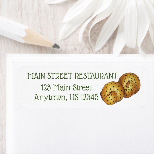 Étiquette Garlic Knots Pain Roll Italien Restaurant (En situation)