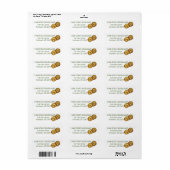 Étiquette Garlic Knots Pain Roll Italien Restaurant (Feuille entière)