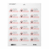 Étiquette Gâteau d'anniversaire rose (Feuille entière)