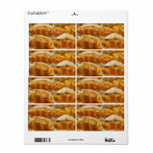 Étiquette Gâteau de chien chaud ... Restauration asiatique (Feuille entière)