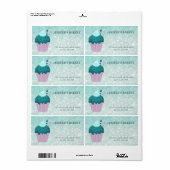 Étiquette Gâteaux et douceurs faits maison luxueux et scinti (Feuille entière)