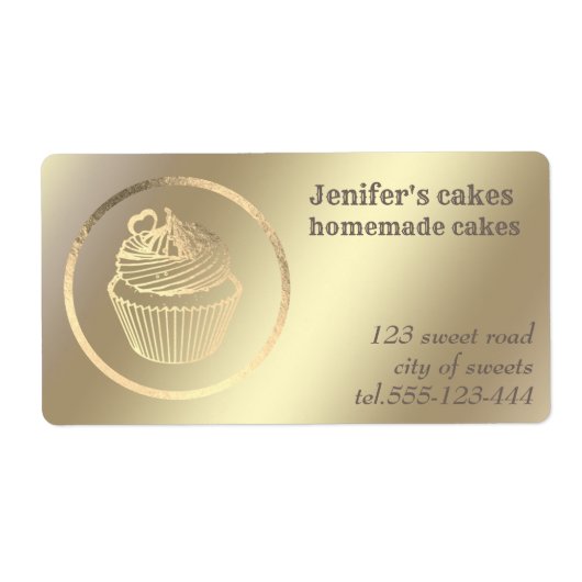 Étiquette Gâteaux et friandises maison emballés dans du papi (Devant)