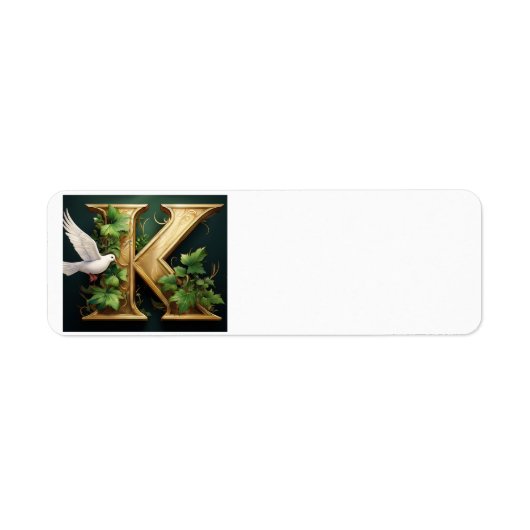 Étiquette Gaufrage or K (Devant)