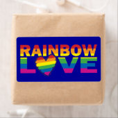 Étiquette Gay pride Rainbow Love Heart (En situation)