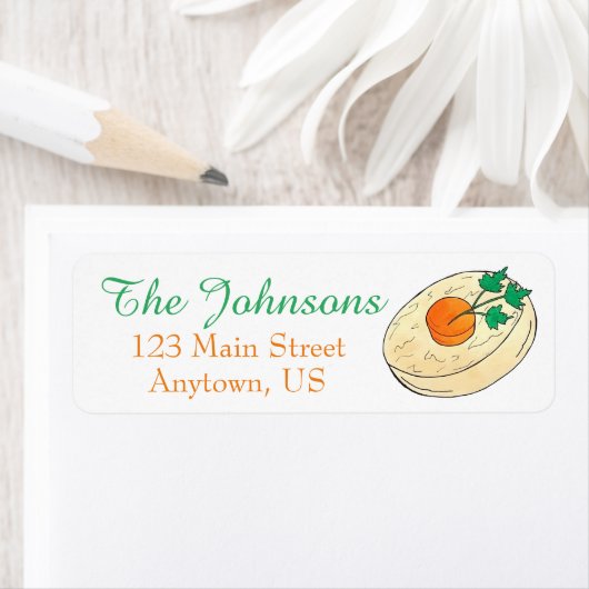 Étiquette Gefilte Fish Dîner Juif Shabbat Pâque Sever (En situation)