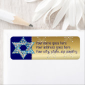 Étiquette Gem décoré Star de David (En situation)