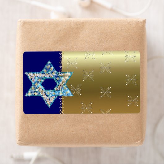 Étiquette Gem décoré Star de David (En situation)