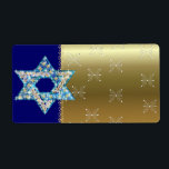 Étiquette Gem décoré Star de David<br><div class="desc">Gems and sparklies filling in the shape of the Star of David make this a very special venft for yourself or friends and family this Hanukkah.</div>