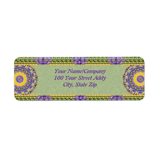 Étiquette Gems Mandala (Devant)