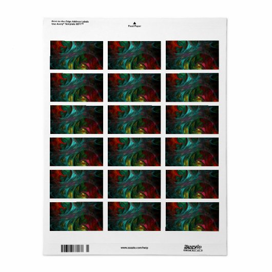 Étiquette Genesis Nova Art Abstrait (Feuille entière)