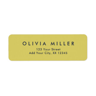 Étiquette Gentle Warm Yellow - Classic Address Label