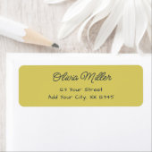 Étiquette Gentle Warm Yellow - Modern Address Label (En situation)
