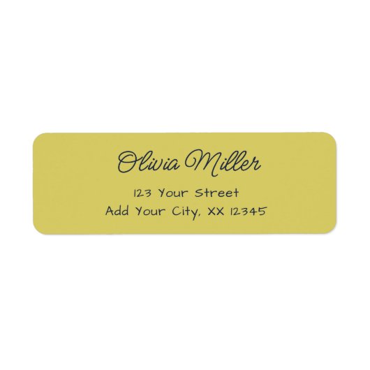 Étiquette Gentle Warm Yellow - Modern Address Label (Devant)