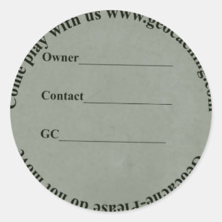 étiquette geocache circulaire
