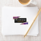 Étiquette Géode Agate Slice Gemstone Ultra Violet violet (En situation)