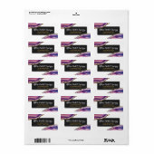 Étiquette Géode Agate Slice Gemstone Ultra Violet violet (Feuille entière)