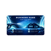 Étiquette Geometric Residential Pressure Washing Glow (Devant)