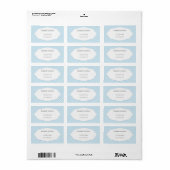 Étiquette Géométrique Bleu Simple Moderne (Feuille entière)