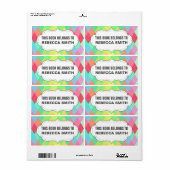 Étiquette géométrique coloré | Étiquettes de plaqu (Feuille entière)