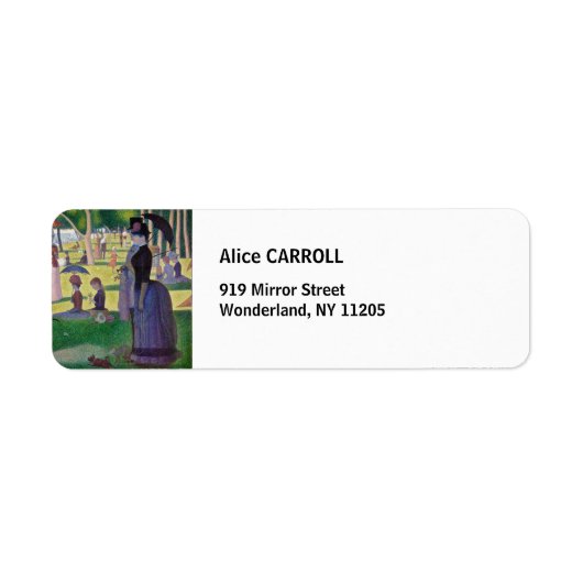 Étiquette Georges Seurat - Un dimanche sur La Grande Jatte (Devant)