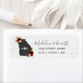 Étiquette Géorgie State Destination Wedding Adresse de retou (En situation)