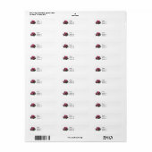 Étiquette Géraniums Magenta (Feuille entière)
