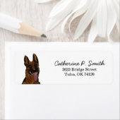 Étiquette German Shepherd Adresse de retour (En situation)