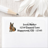 Étiquette German Shepherd Return Address Label (En situation)