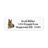 Étiquette German Shepherd Return Address Label (Devant)