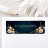 Étiquette Gilded Palace Dome Midnight Navy Rose (En situation)