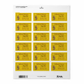 Étiquette Ginger infusé de miel produit (Feuille entière)