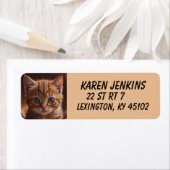Étiquette GINGER KITTEN CAT CUSTOM Return Address Labels (En situation)