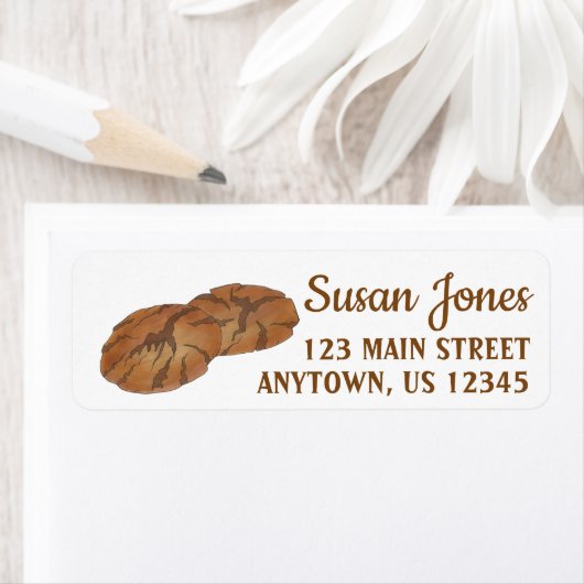 Étiquette Ginger Snap Cookie Biscuit Foodie Bakou Chef (En situation)