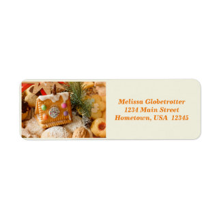 Étiquette Gingerbread House Return Address Label