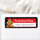 Étiquette Gingerbread Man Holiday Noël Whisky (En situation)