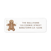 Étiquette Gingerbread Man Return Address (Devant)