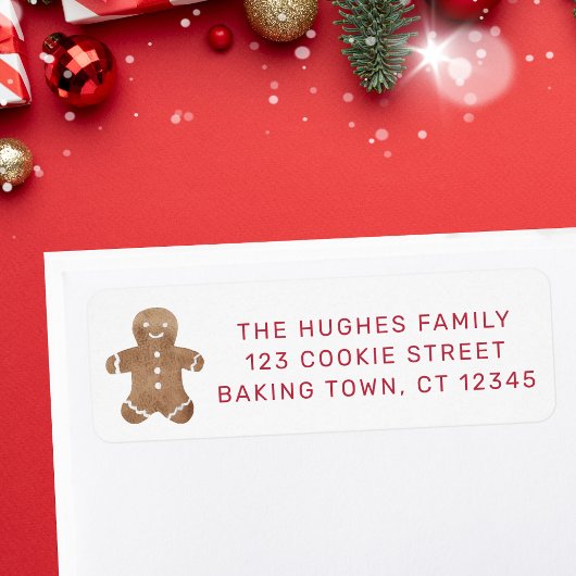 Étiquette Gingerbread Man Return Address Label