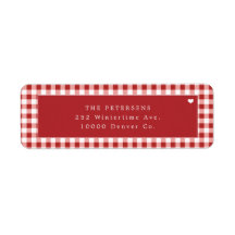 Gingham carreaux rouge personnalisé
