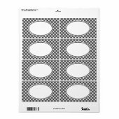 Étiquette Gingham Noir Classique (Feuille entière)