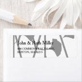 Étiquette Ginkgo 2 Floral Pattern Retourner l'adresse Étique (En situation)