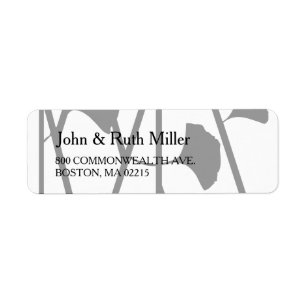 Étiquette Ginkgo 2 Floral Pattern Retourner l'adresse Étique